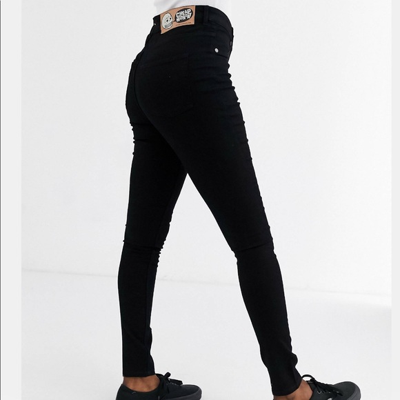 Black High Spray Skinny Jeans Stretch, Revolve ASOS, Size S - Picture 3 of 15